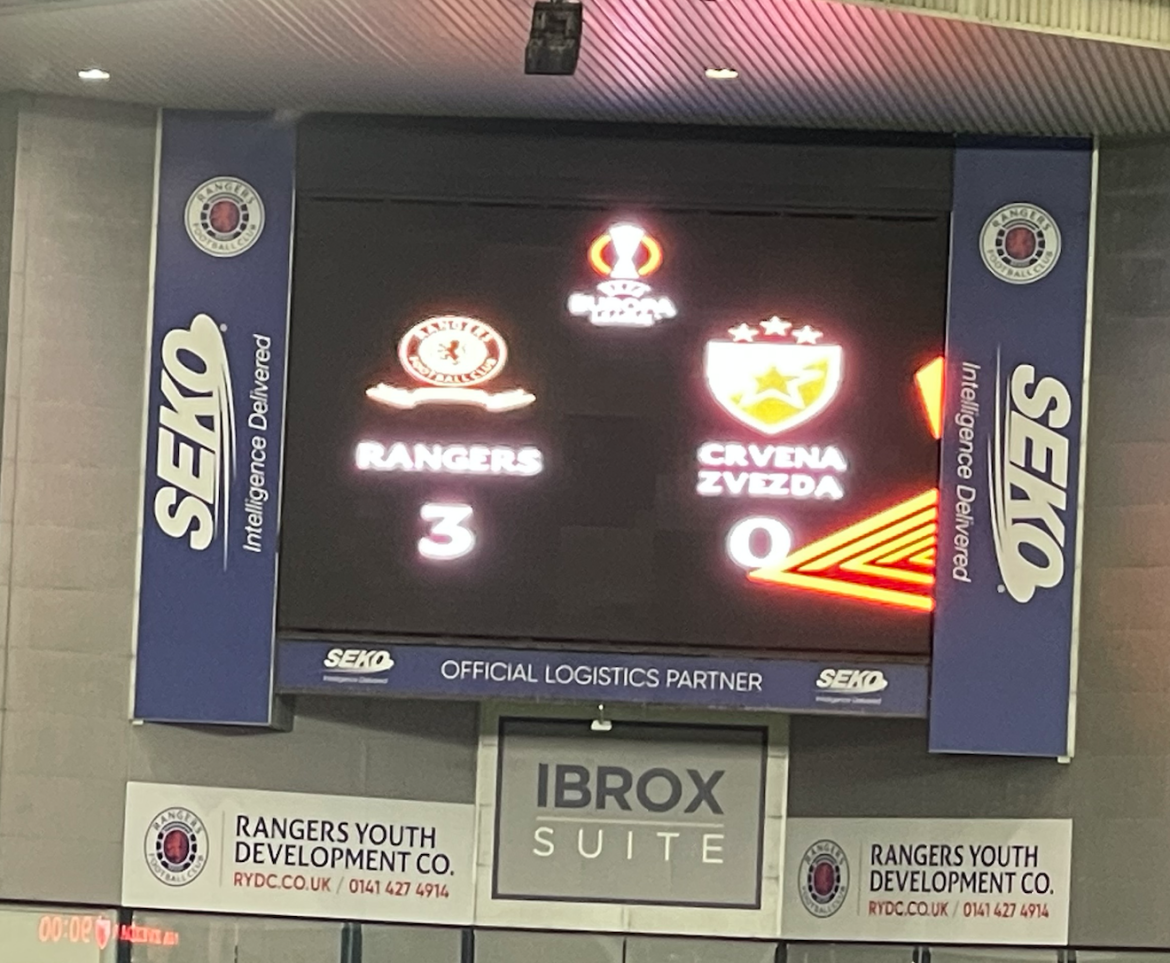 Sweet 16 – Rangers 3-0 Red Star Belgrade