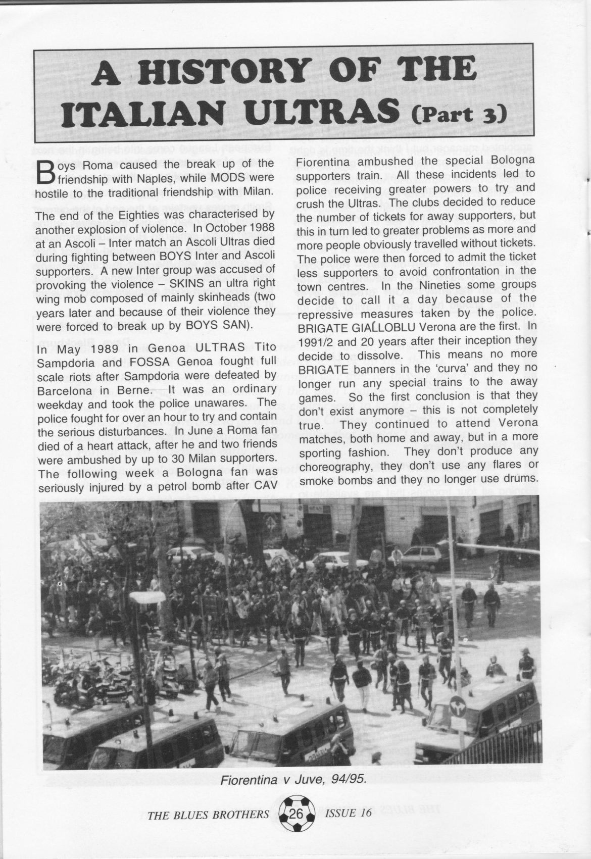 A History of the Italian Ultras, Part 3 of 4